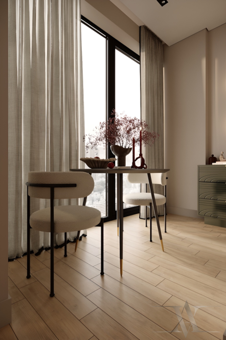 ВАШЕМУ ВНИМАНИЮ ПРЕДЛАГАЕТСЯ премиальная квартира-студия с дизайнерским ремонтом в жилом комплексе MOD от MR Group — одном из самых ярких проектов бизнес-класса в Москве.

Это не просто студия — это идеально продуманное пространство для жизни. За счет грамотного зонирования здесь выделены полноценна